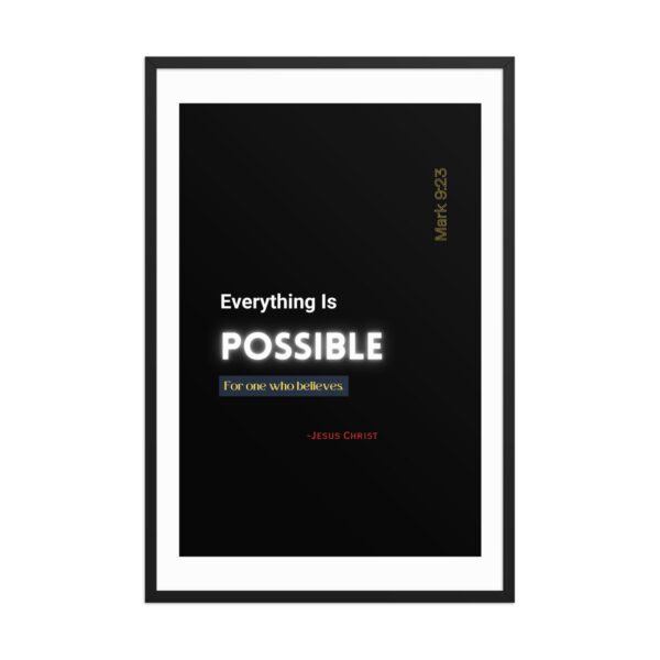 Mark 9:23 - Framed poster