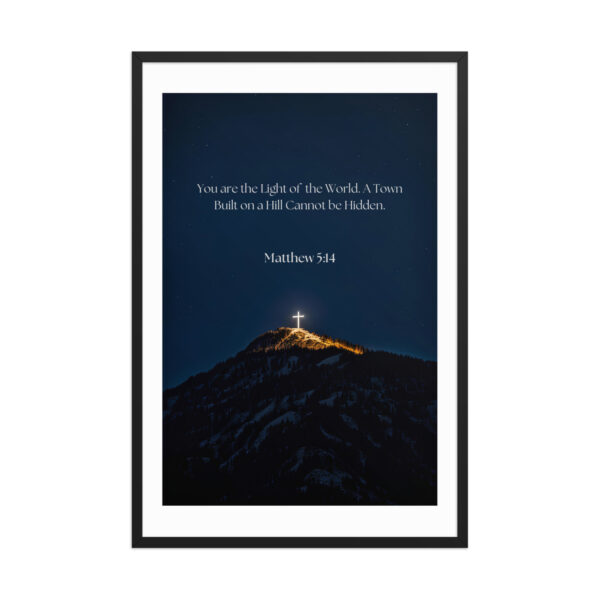 Matthew 5:14 - Framed poster