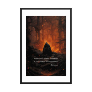 Hard on yourself - Framed poster