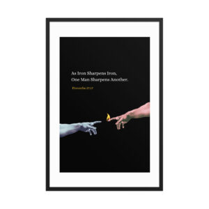 Proverbs 27:17 - Framed poster