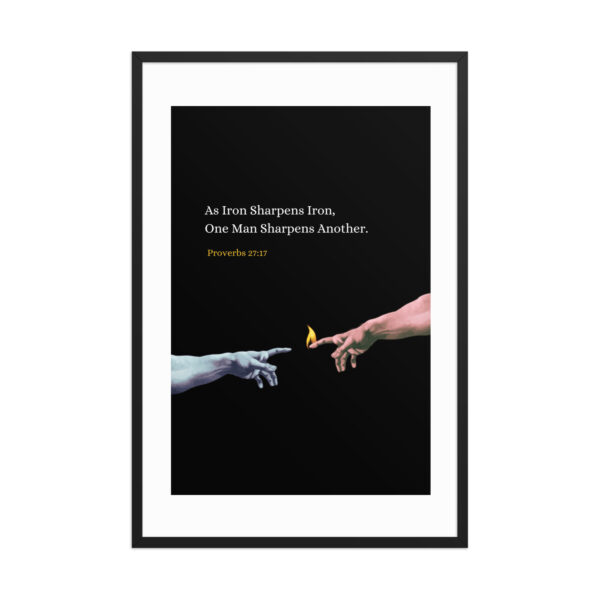 Proverbs 27:17 - Framed poster