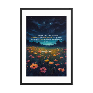 Romans 8:18 - Framed poster