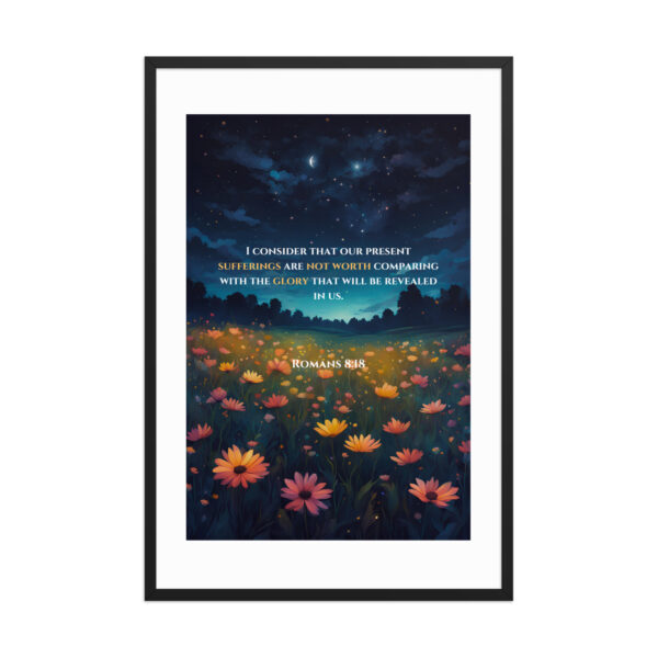 Romans 8:18 - Framed poster