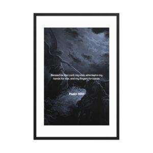 Psalm 144:1 - Framed poster