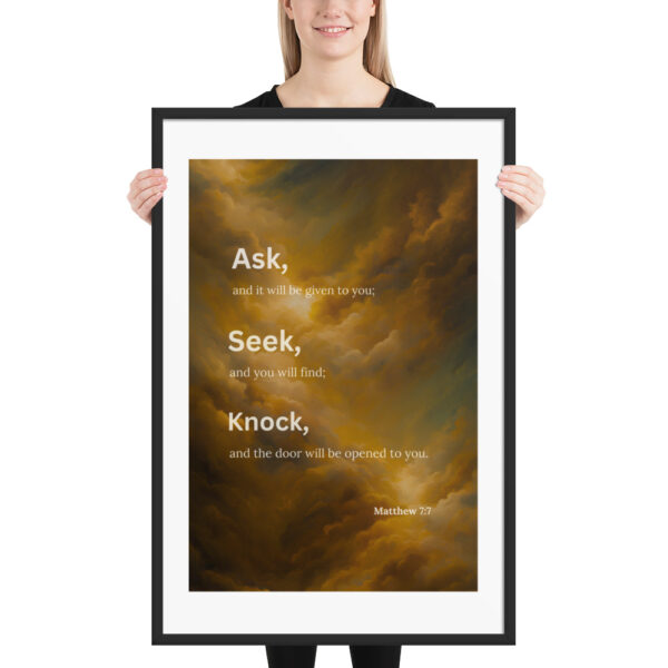 Mark 7:7 - Framed poster