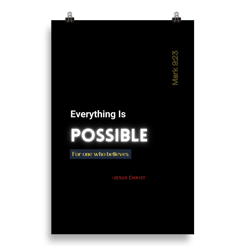 Mark 9:23 - Poster