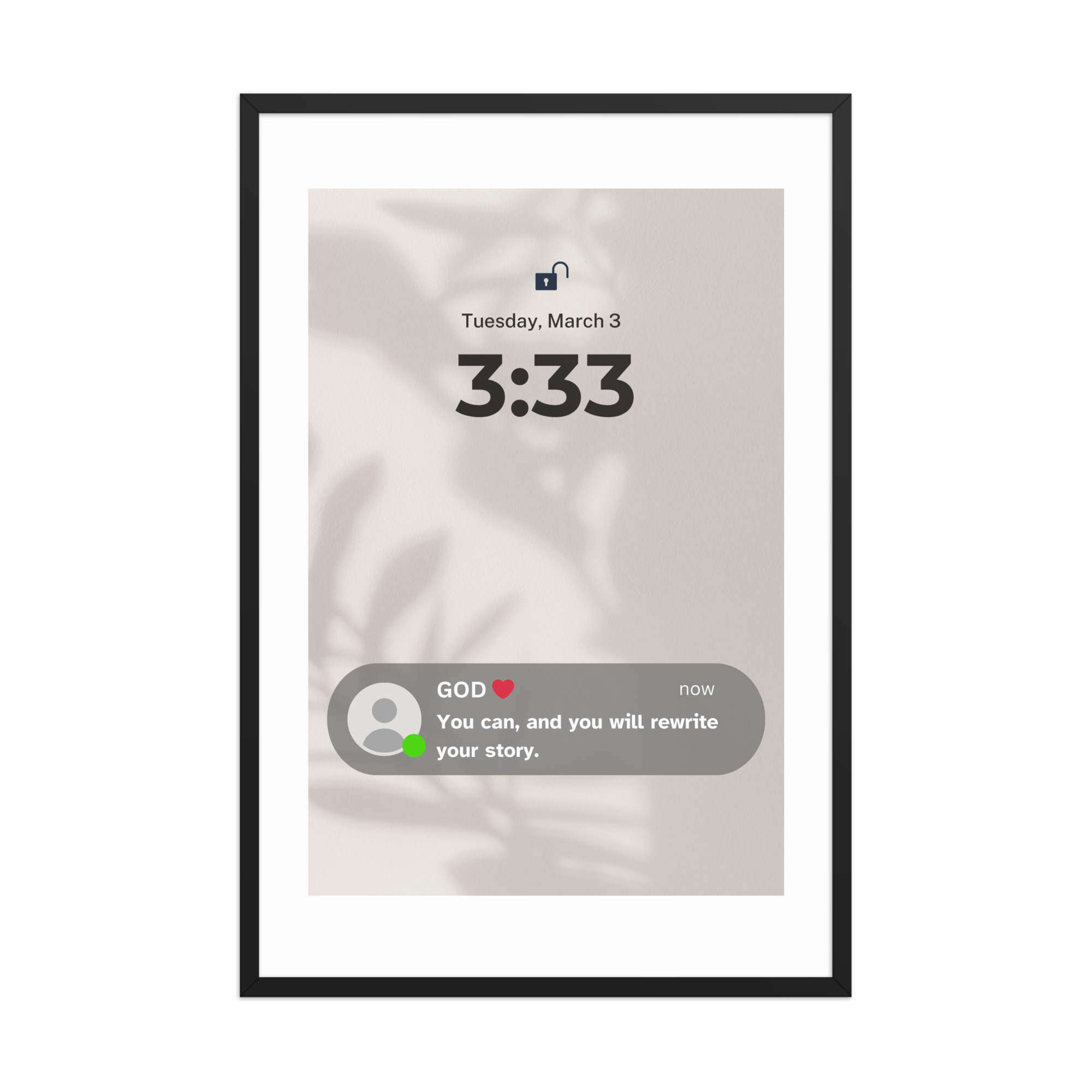 Rewrite your story - Framed poster
